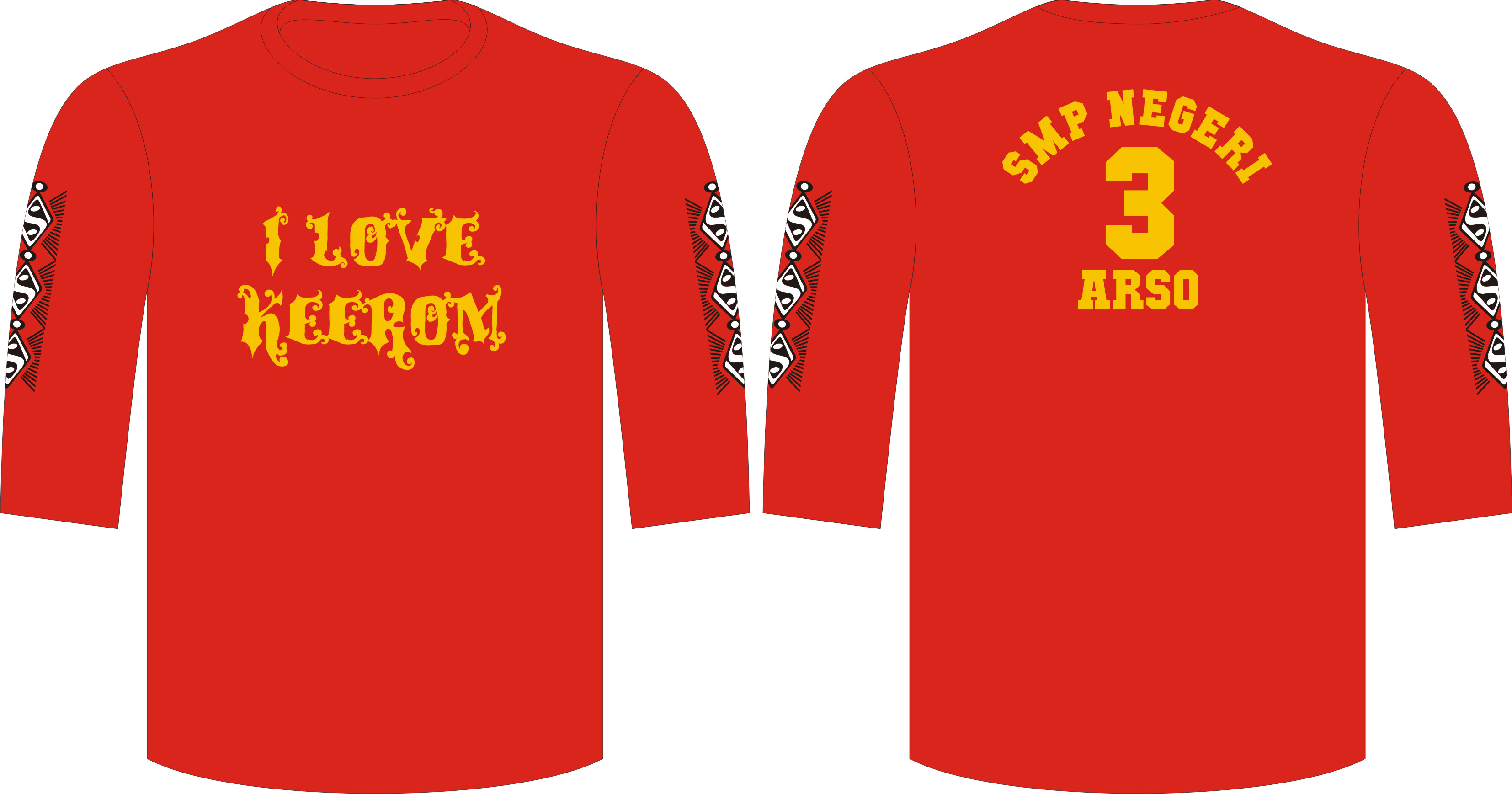 Seragam Oblong Arso, Kaos Cotton Combad