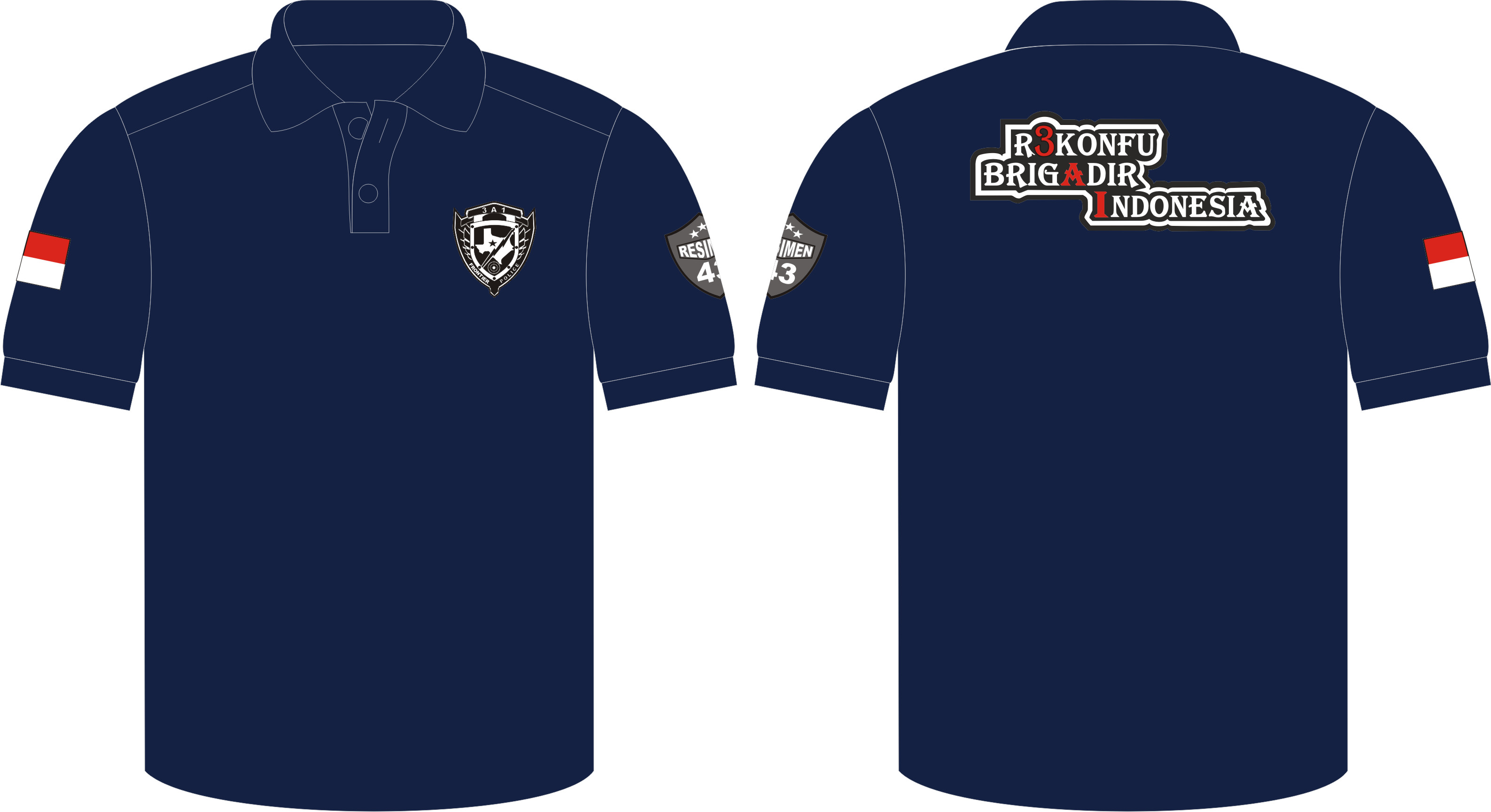 Seragam Poloshirt R3konfu, Kaos Kerah Cotton