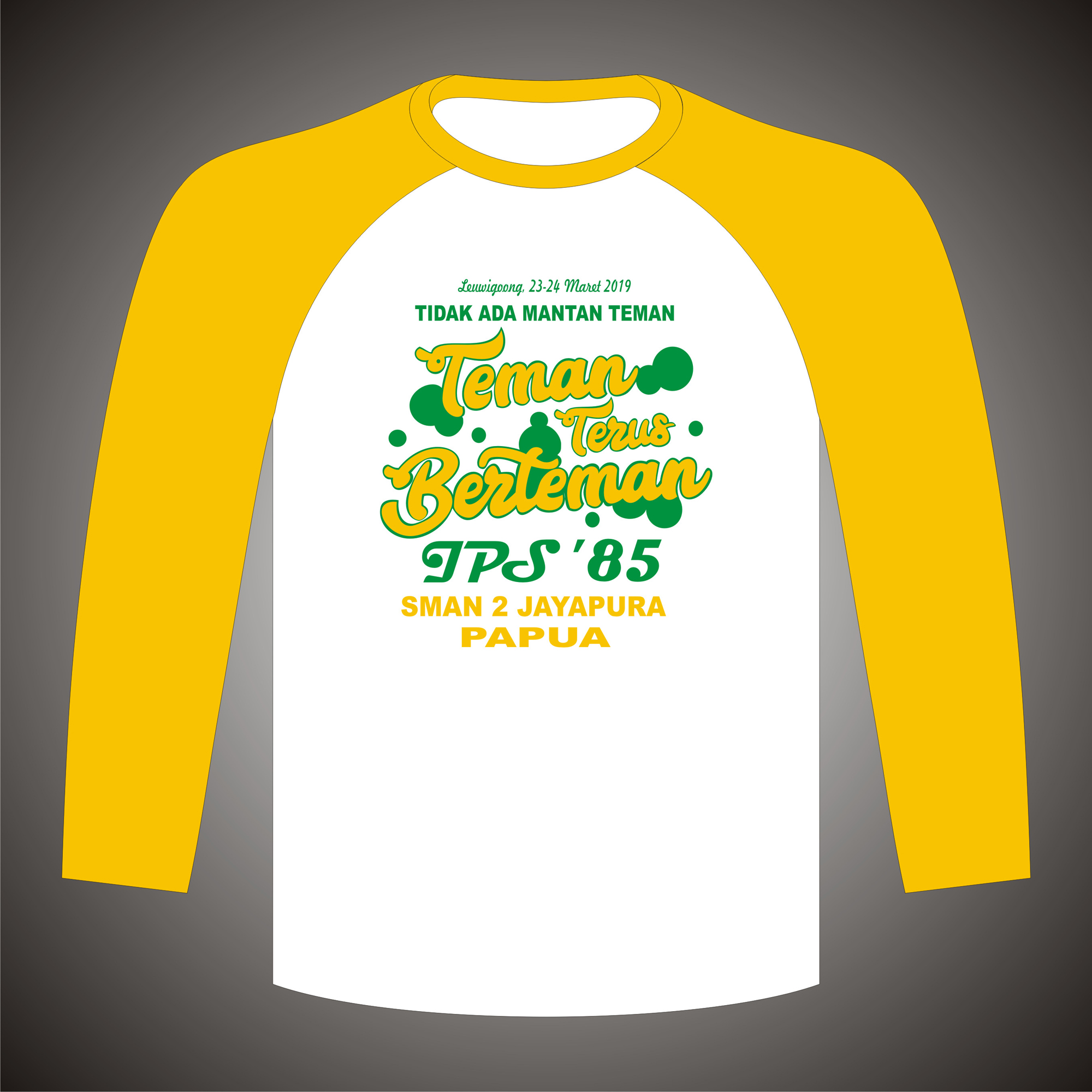 Kaos Raglan Reuni SMPN 2, Seragam Kaos Oblong