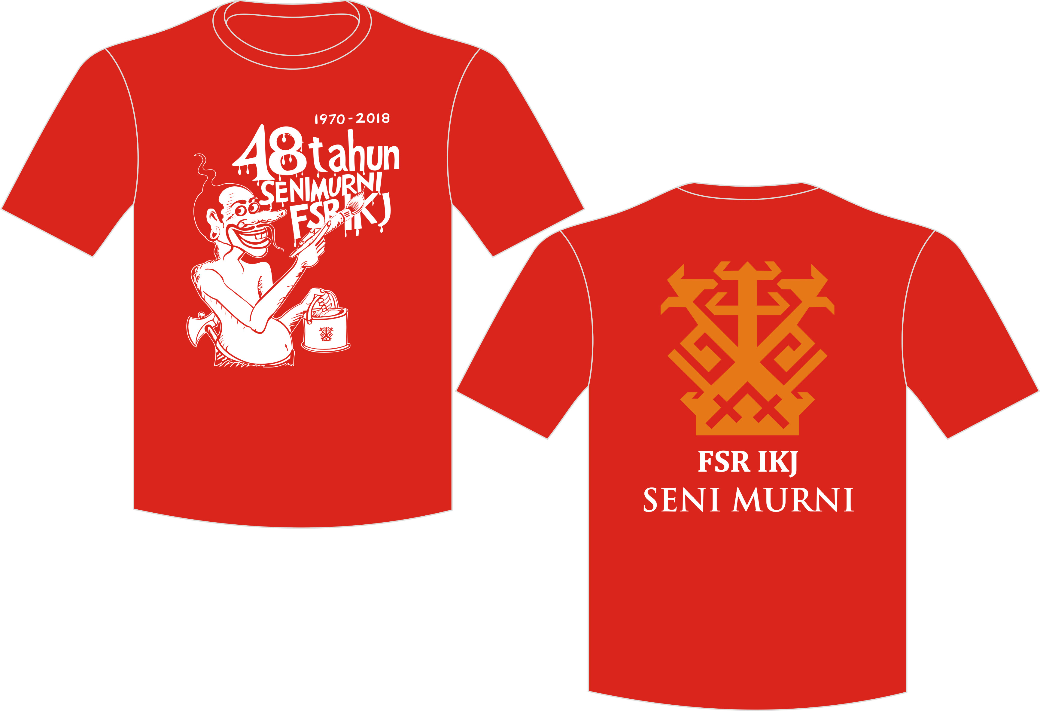  Kaos Oblong Merah Seni Murni IKJ Kip s Production